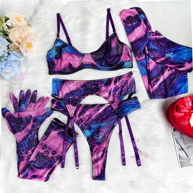 Serena | Set Intimo Tie Dye 5 Pezzi