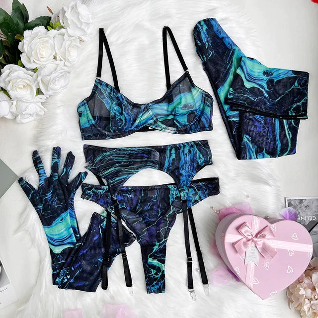 Serena | Set Intimo Tie Dye 5 Pezzi