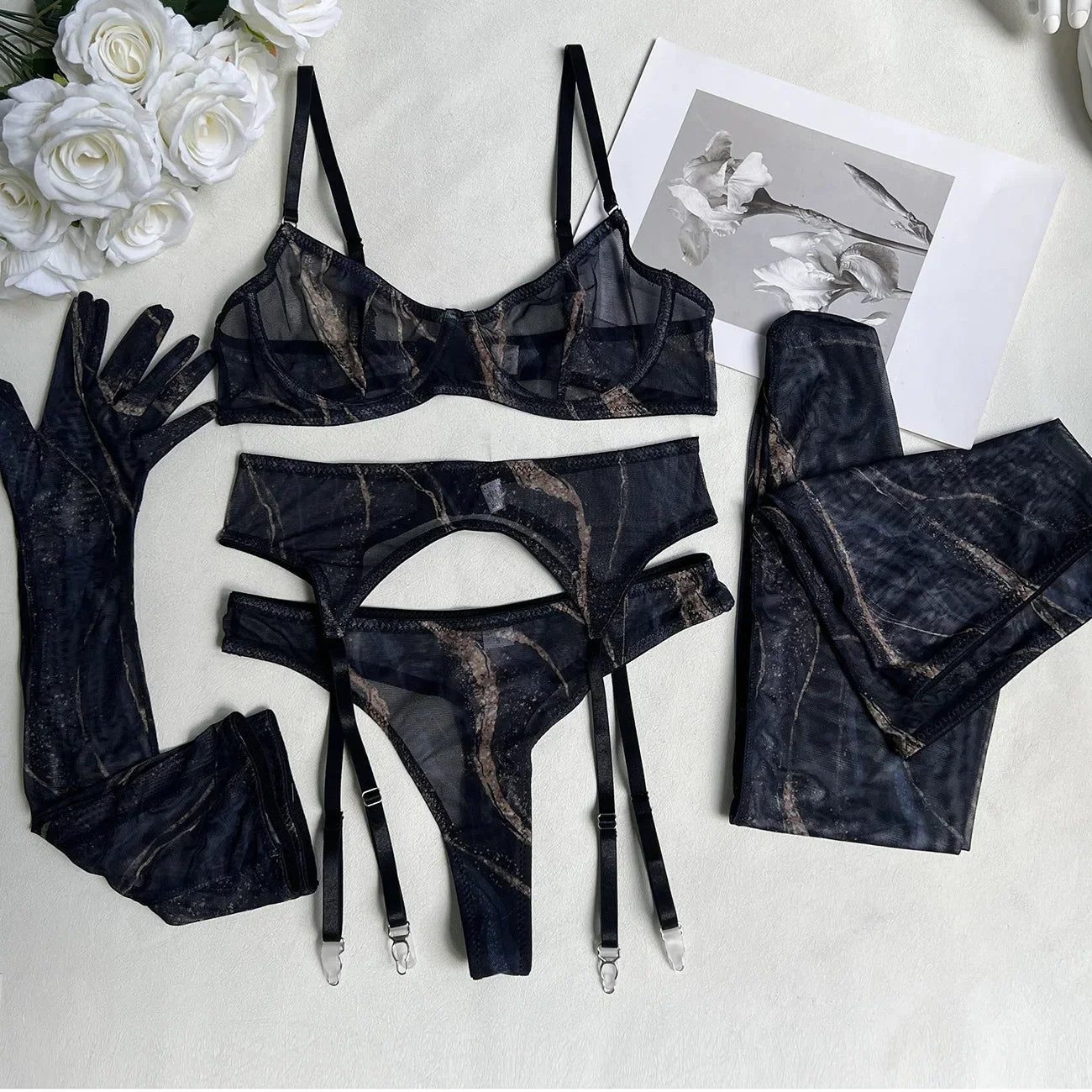 Serena | Set Intimo Tie Dye 5 Pezzi