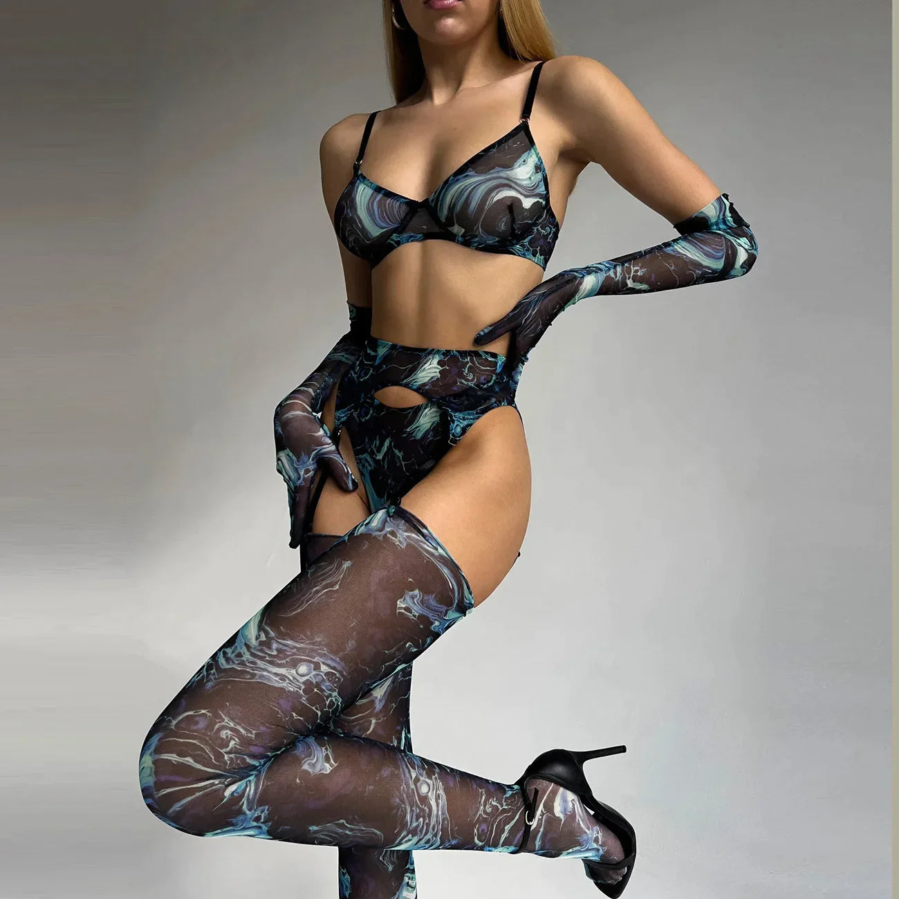 Serena | Set Intimo Tie Dye 5 Pezzi