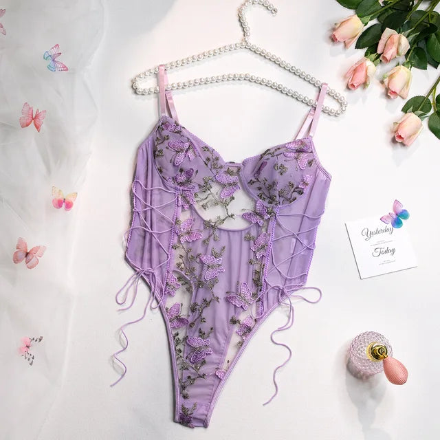Selene | Body Farfalla Ricamato